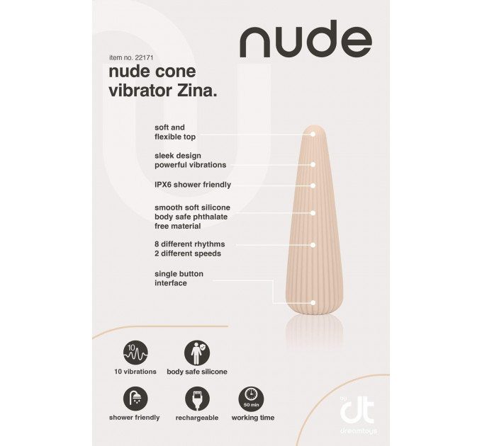 Вибратор для тренировки мышц Кегеля Dream Toys Nude Zina дорожный размер нюдовый