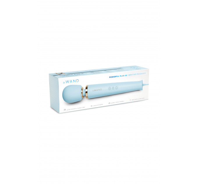 Вибратор микрофон Le Wand POWERFUL PLUG-IN, нежно голубой