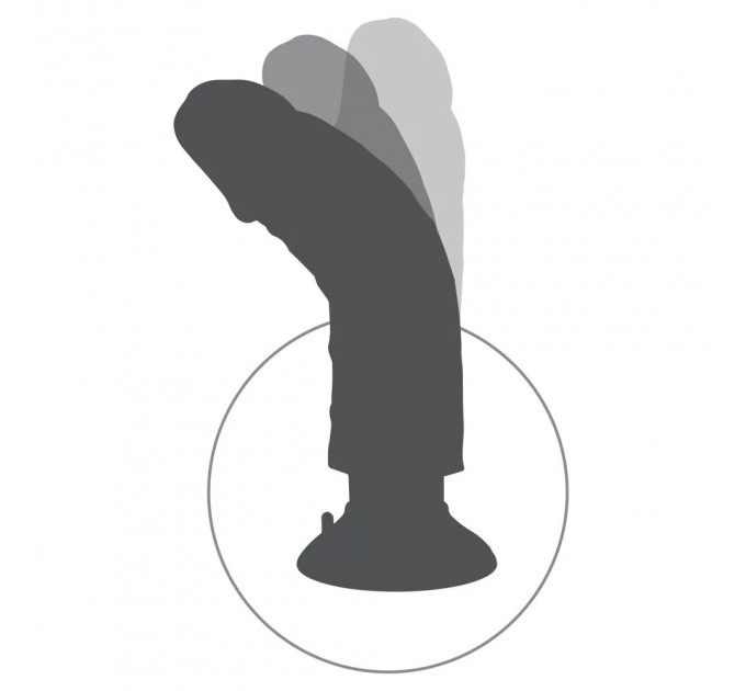 Вибратор на присоске King Cock бежевый, 8''