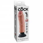 Вибратор на присоске King Cock бежевый, 8''