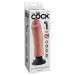 Вибратор на присоске King Cock бежевый, 8''