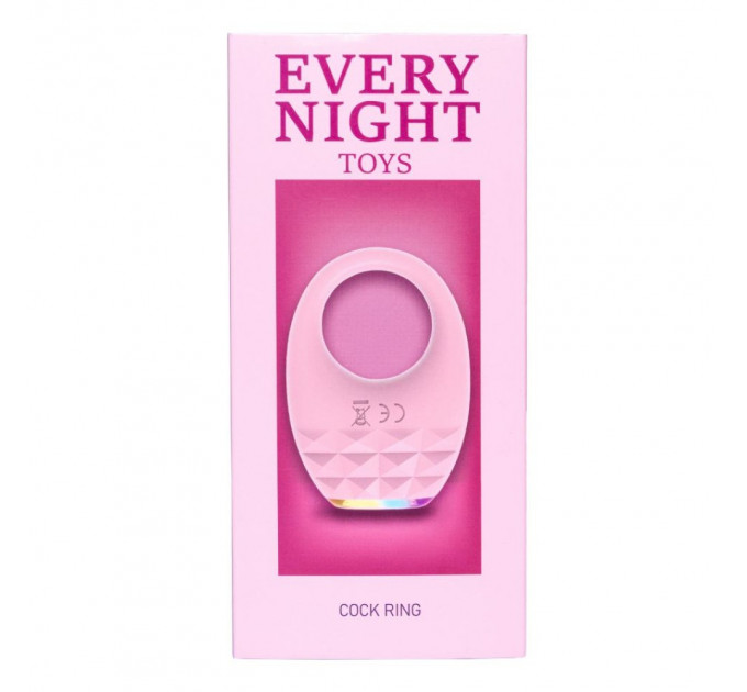 Вібраційне ерекційне кільце Every Night Toys з підсвічуванням, біле