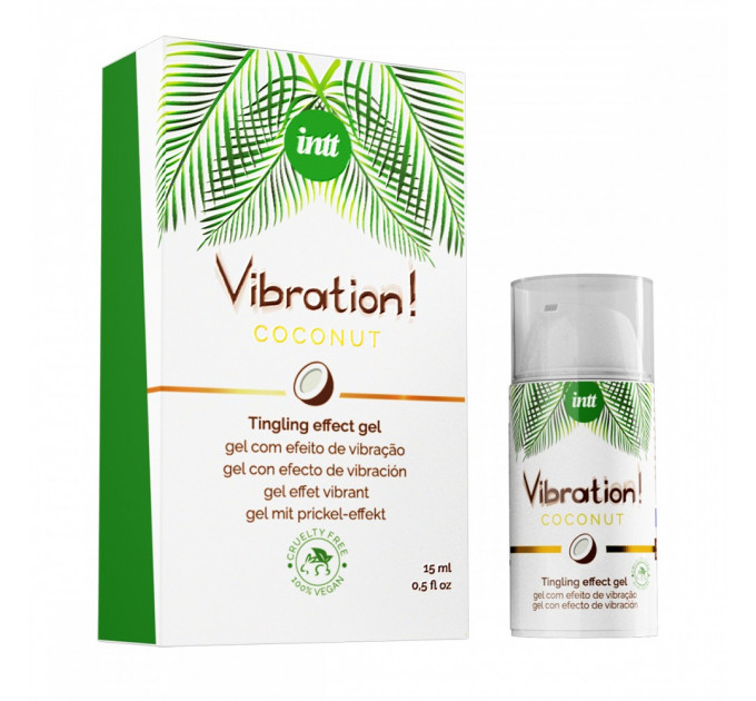 Жидкий вибратор Intt Vibration Coconut NEW 100% Vegan 15 мл
