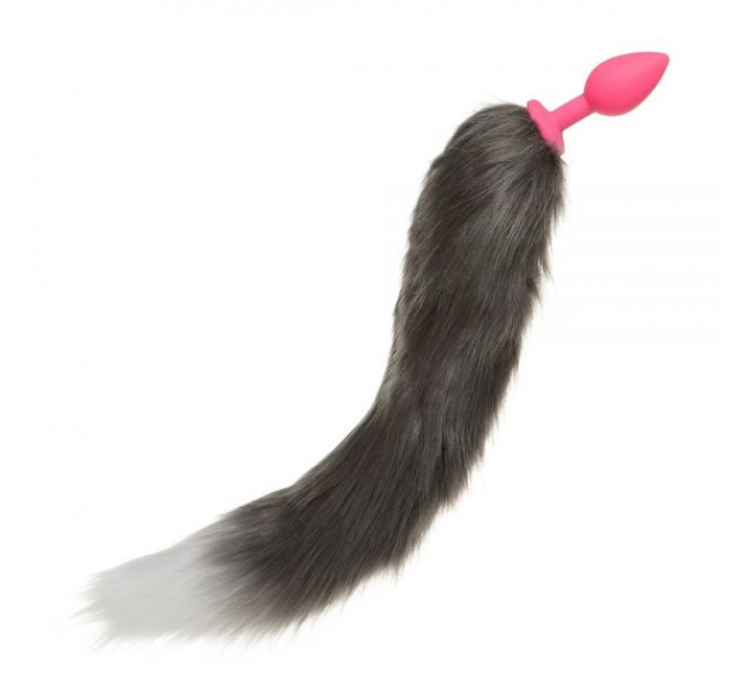 Анальная пробка Silicone с хвостом Енот, Raccoon Tail S