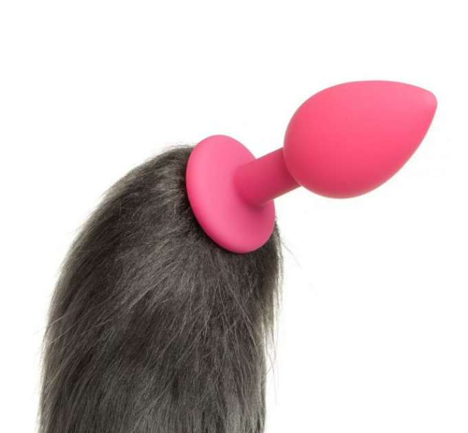 Анальная пробка Silicone с хвостом Енот, Raccoon Tail S