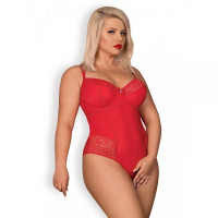 Боди Obsessive Jolierose teddy red XXL