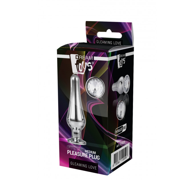 DT21824 Анальная пробка конической формы Dream Toys GLEAMING LOVE SILVER PLEASURE PLUG M