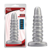 Анальная пробка рельефная Chisa Dark Muscle Cdt Bisley SILVER, 23 х 6.2 см