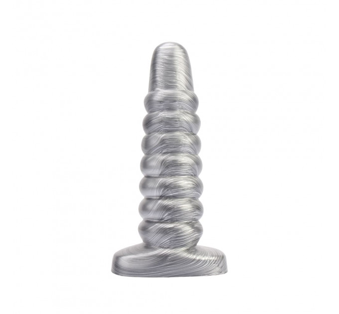 Анальная пробка рельефная Chisa Dark Muscle Cdt Bisley SILVER, 23 х 6.2 см