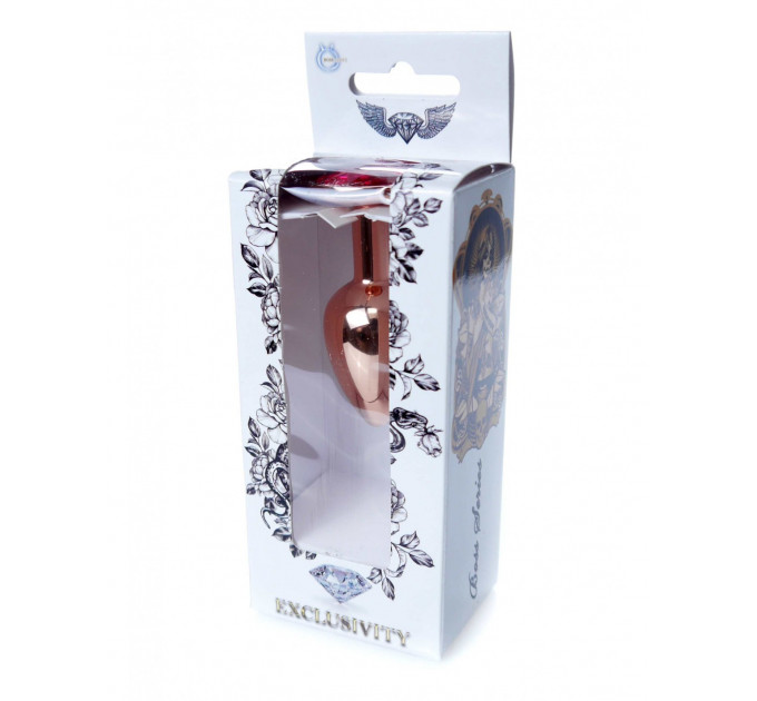 Анальная пробка S с розовым камнем Boss of toys Jewellery
