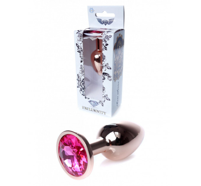 Анальная пробка S с розовым камнем Boss of toys Jewellery