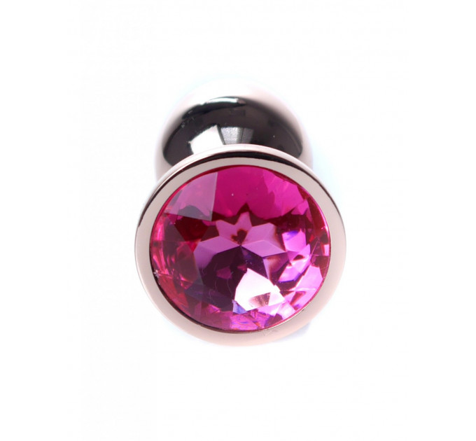 Анальная пробка S с розовым камнем Boss of toys Jewellery