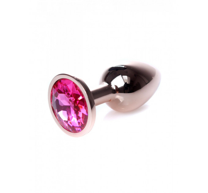 Анальная пробка S с розовым камнем Boss of toys Jewellery