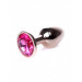 Анальная пробка S с розовым камнем Boss of toys Jewellery
