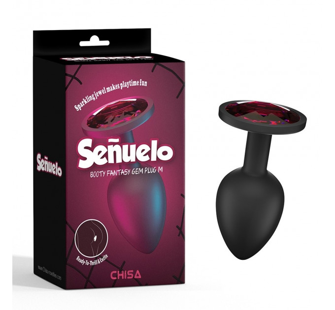 Анальная пробка силикон с камнем Chisa Booty Fantasy Gem Plug M-Senuelo размер M