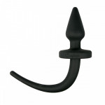 Анальная пробка силиконовая с имитацией собачьего хвоста Easytoys Dog Tail Plug 30 см, черная