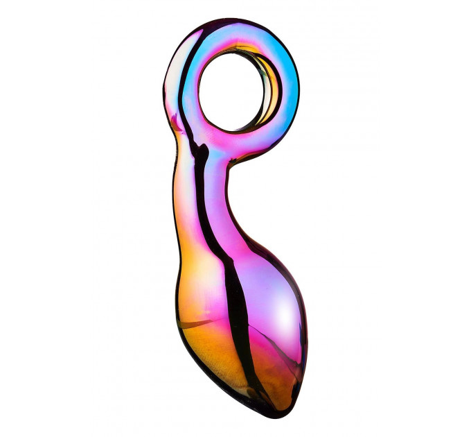 Анальный плаг из боросиликатного стекла GLAMOUR GLASS CHUNKY RING PLUG