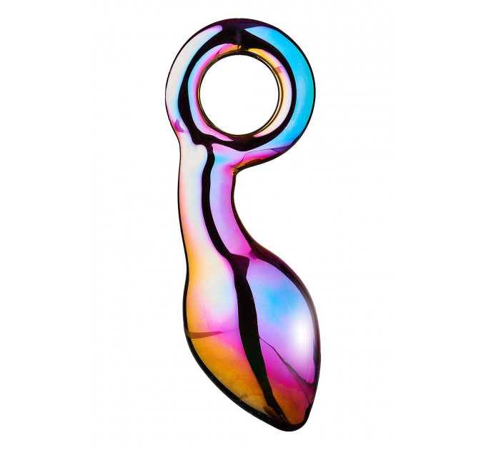Анальный плаг из боросиликатного стекла GLAMOUR GLASS CHUNKY RING PLUG