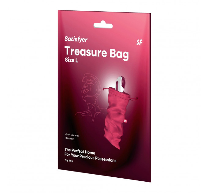 Чехол для хранения секс-девайсов Satisfyer Treasure Bag, розовый, L