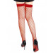 Панчохи у велику сітку Star Night на гумці, червоні, XS-L
