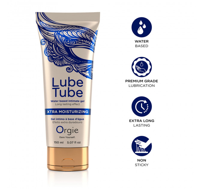 Экстра скользящая смазка на водной основе "LUBE TUBE XTRA", 150мл Orgie