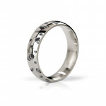 Эрекционное кольцо полированное с гравировкой Mystim His Ringness Earl, 51 мм