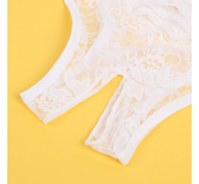 Мереживні труси з доступом Star Night, білі, S