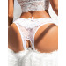 Мереживні труси з доступом Star Night, білі, S