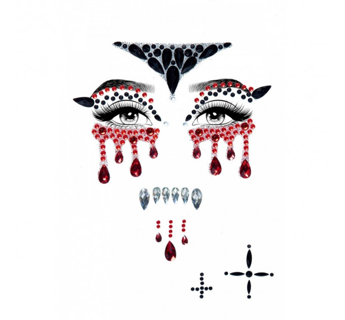 Маска вампіра зі страз Vampire Rhinestone Stick-On Jewels Leg Avenue