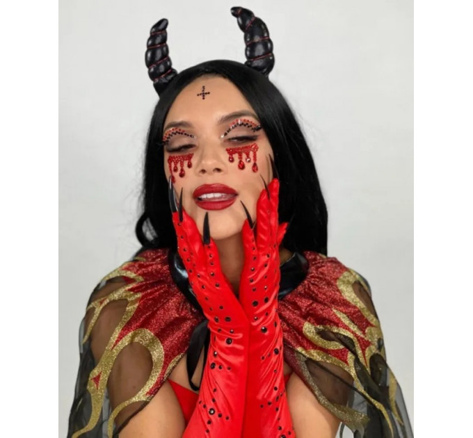 Маска вампіра зі страз Vampire Rhinestone Stick-On Jewels Leg Avenue