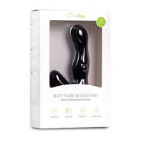 Массажер простаты с вибрацией Easytoys, силиконовый, черный, 14 х 3.5 см