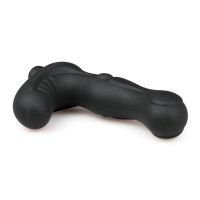 Массажер простаты с вибрацией Easytoys, силиконовый, черный, 14 х 3.5 см