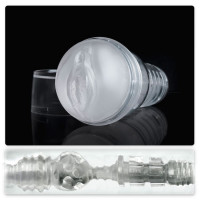 Мастурбатор вагина в колбе, киберкожа Fleshlight Ice Lady Crystal, прозрачный