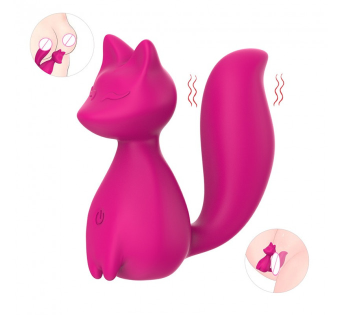 Міні-вібратор кліторальний Every Night Toys Doris у формі лисиці рожевий, 10 режимів вібрації