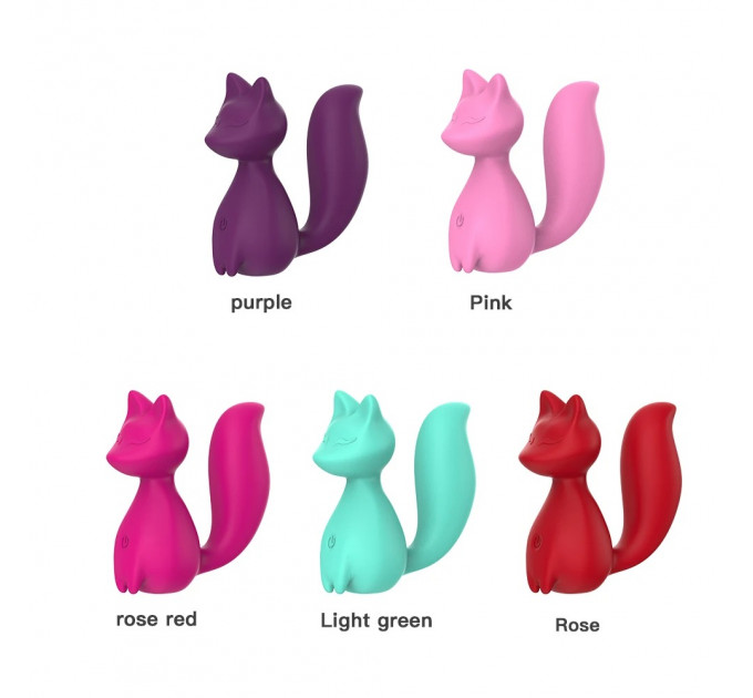 Міні-вібратор кліторальний Every Night Toys Doris у формі лисиці рожевий, 10 режимів вібрації