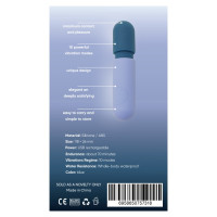 Міні-вібратор мікрофон Sweet Em, 10 режимів, синій, 11.8 х 2.6 см