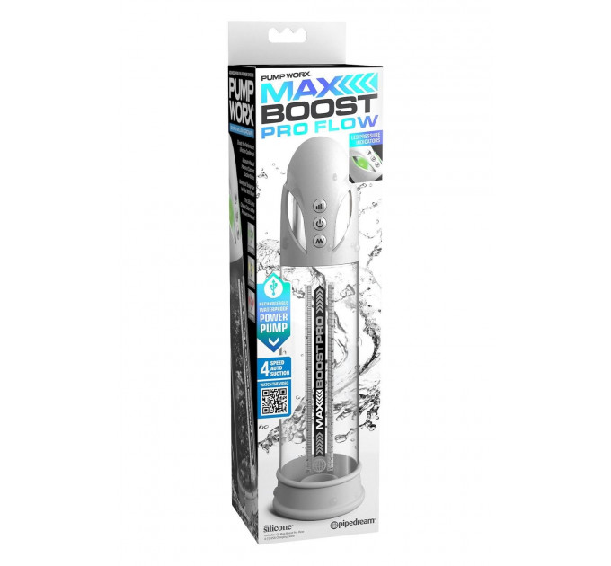 Помпа вакумна Pipedream Pump Worx Max Boost Pro Flow біла, 30.6 см