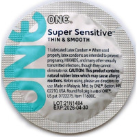 Набор ультратонких презервативов One Super Sensitive с дизайном в виде пера (цена за 5 шт.)