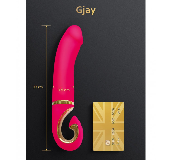 Вибратор нереалистичный Gjay Gvibe, розовый, 22 см х 3.7 см