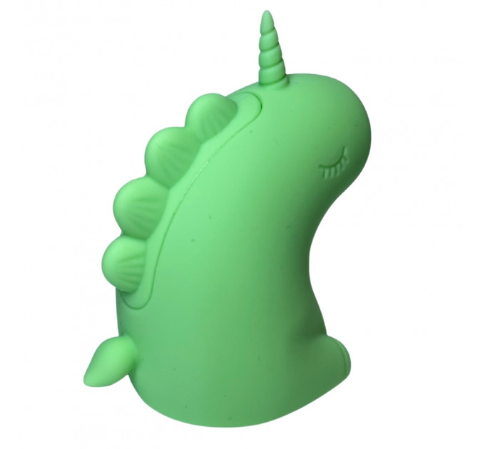 Стимулятор клитора с язычком UNIVIBE Единорог, 10 режимов, зелёный