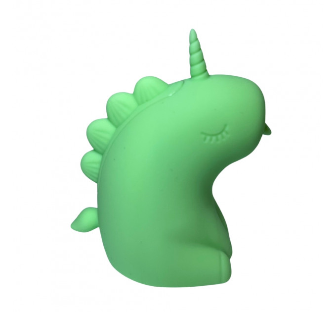 Стимулятор клитора с язычком UNIVIBE Единорог, 10 режимов, зелёный