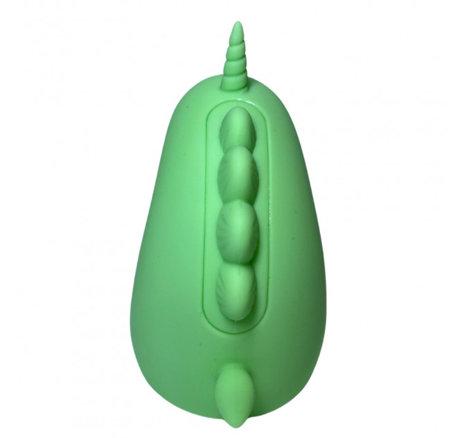 Стимулятор клитора с язычком UNIVIBE Единорог, 10 режимов, зелёный