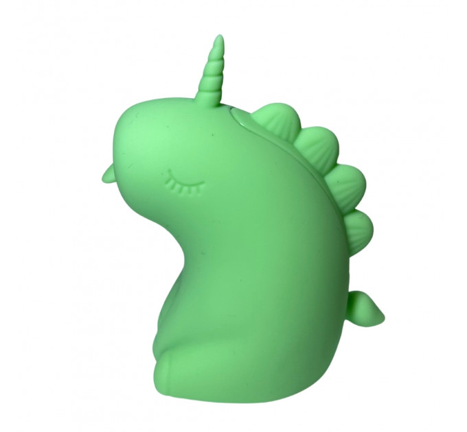 Стимулятор клитора с язычком UNIVIBE Единорог, 10 режимов, зелёный