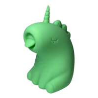 Стимулятор клітора з язичком UNIVIBE Єдиноріг, 10 режимів, зелений