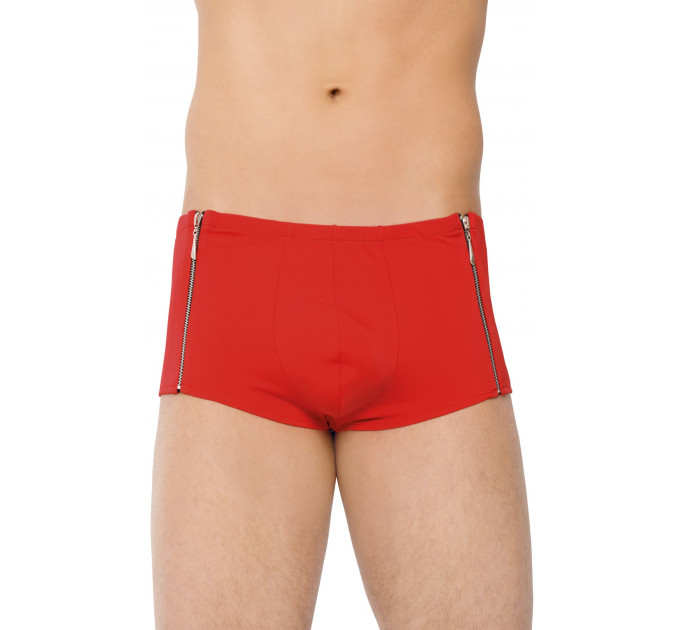 Труси-шорты с двумя декоративными молниями Soft Line Shorts 4500 красные, M