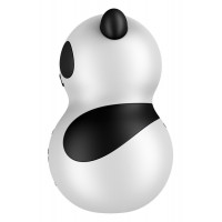 Вакуумный стимулятор с вибрацией Satisfyer Pocket Panda черно-белый, 8.9 см