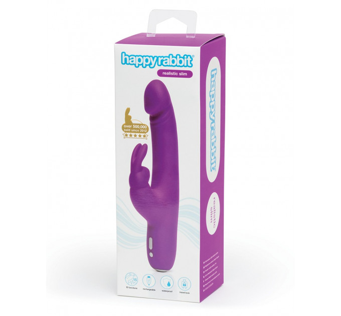 Вібратор кролик HAPPY RABBIT Slimline Realistic Rechargeable