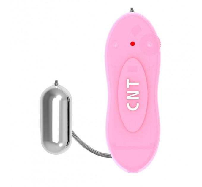 Вибропуля серебристая Chisa Hi-Basic Bullet CNT Mini с розовым пультом управления