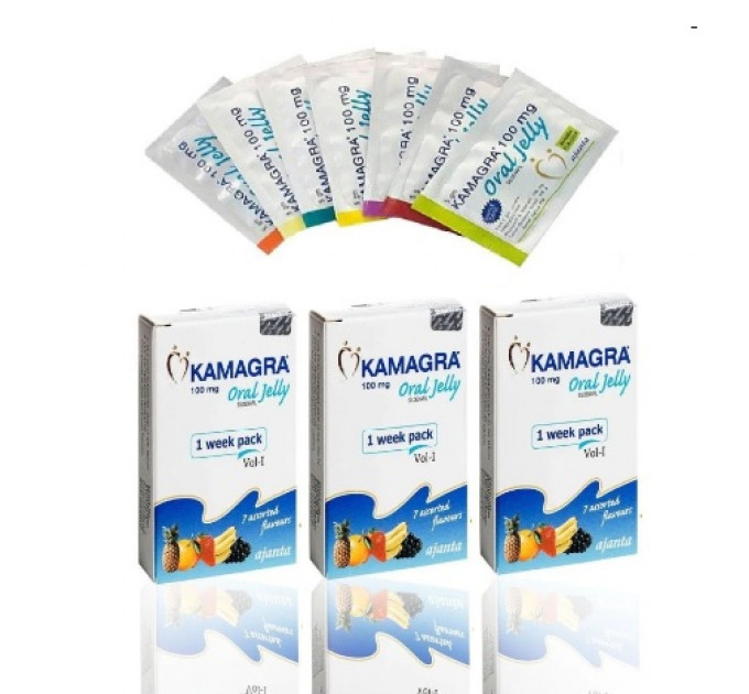 Возбудитель желе Kamagra Oral Jelly ( цена за 7 пакетиков в упаковке)