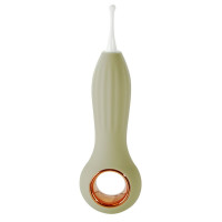 Вибратор для клитора с колебаниями и 3-мя сменными насадками, силикон Sweet Em Velvet Lure, серый